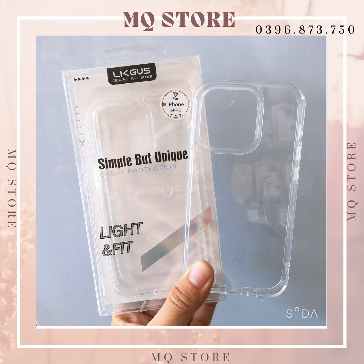 Ốp lưng Likgus trong suốt chống sốc không ố màu dành cho iPhone 14 Pro/ 14 Pro Max
