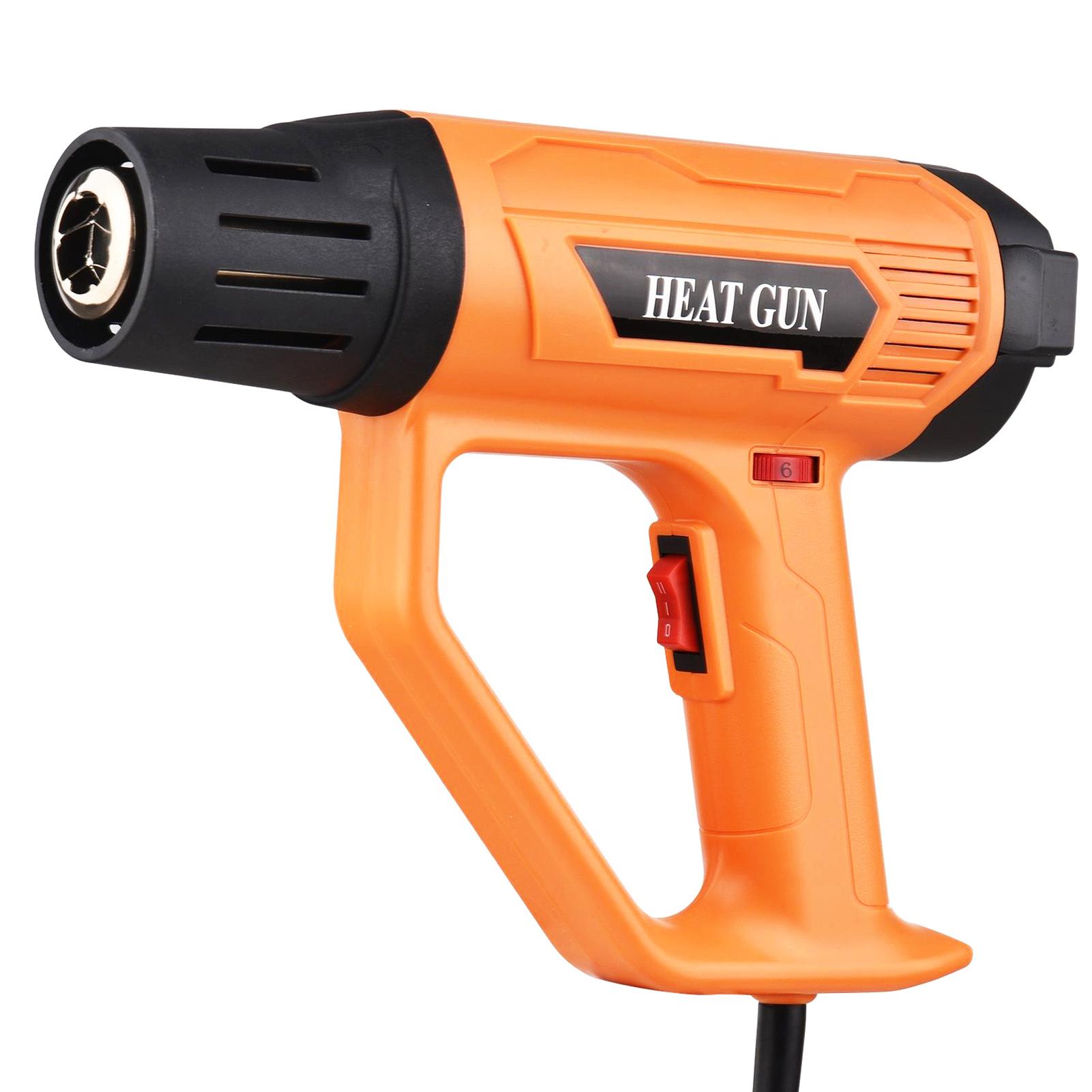 Hot Air Blower 2000W High Power Heavy Duty Fast Electronic Digital Display Heat Gun Hot Air Gun Handheld Air Heater Adjustable Temperature Rapid Heating for Handicrafts Shrink Packaging Remove Paint - EU Plug 220V