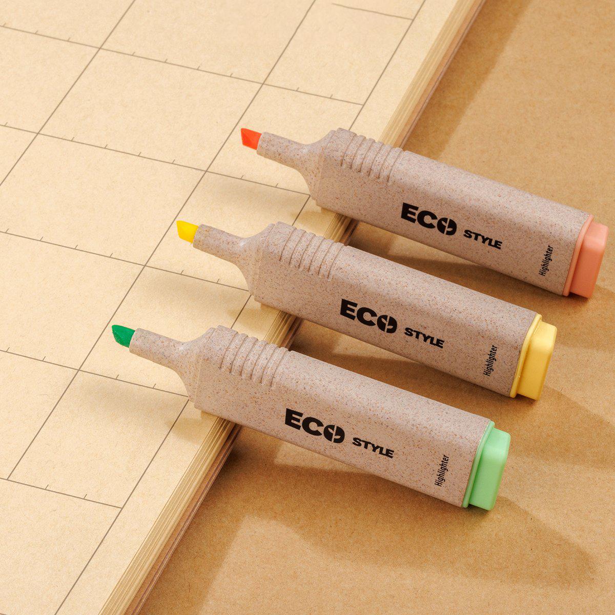 Bút Dạ Quang Màu Pastel - Eco Style Highlighter - Thiên Long HL-015/ECO - Cam Pastel