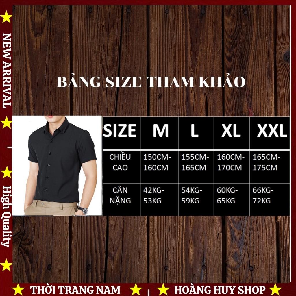 Áo Sơ Mi Nam Ngắn Tay H&amp;H-SM3 Dáng Ôm Body Chất Vải Kate Không Nhăn Không Xù - 3 Màu