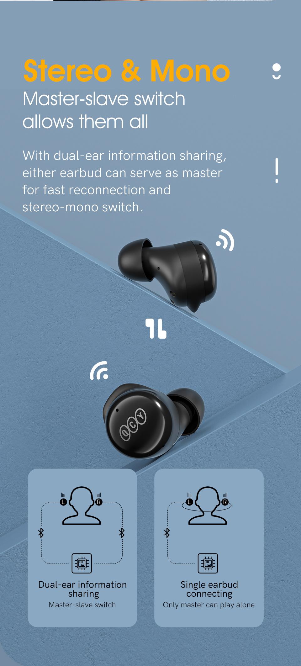 QCY T13 ANC Wireless Wireless Bluetooth 5.3 TWs ANC Tiếng ồn Tiếng độc tính 4 MICS EAR