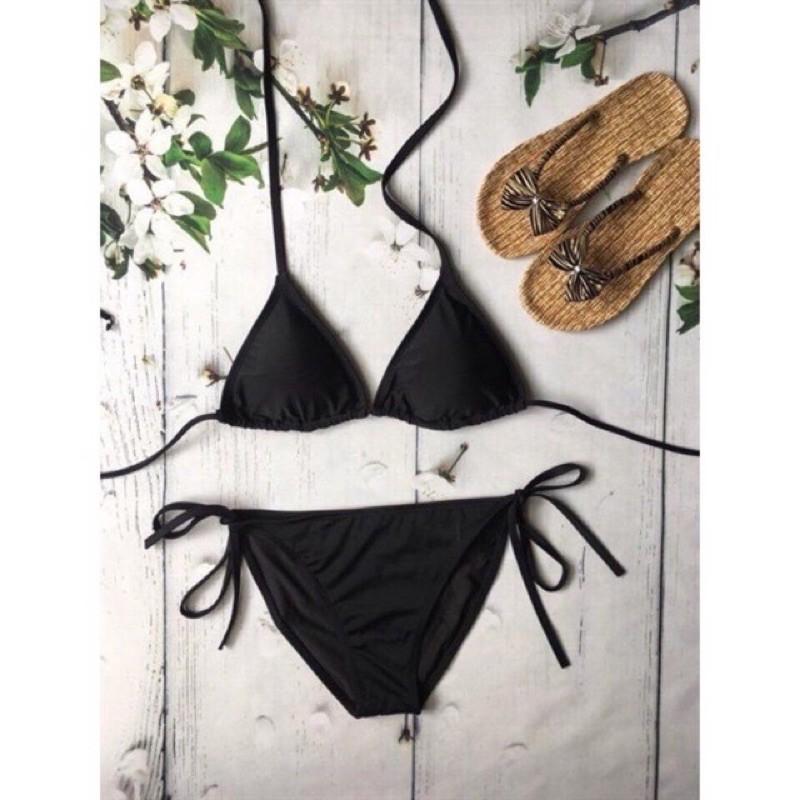 Bikini đồ bơi 2 mảnh tam giác quần sịp full màu kèm video thật do shop tự quay