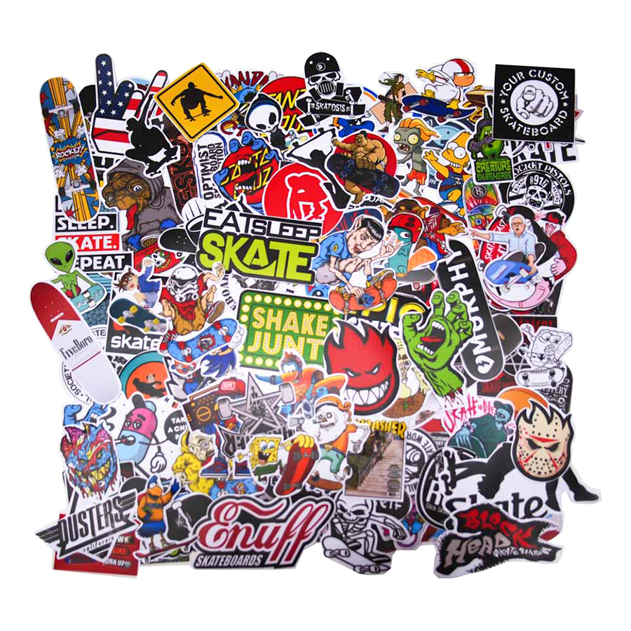 Set 100 Sticker - Skate Board