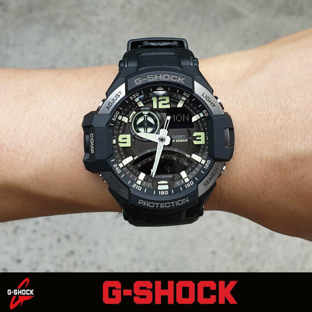 Đồng Hồ Nam Dây Nhựa Casio G-Shock GA-1000-1BDR Chính Hãng - La bàn - Nhiệt kế - GA-2000-5A Gravity Master