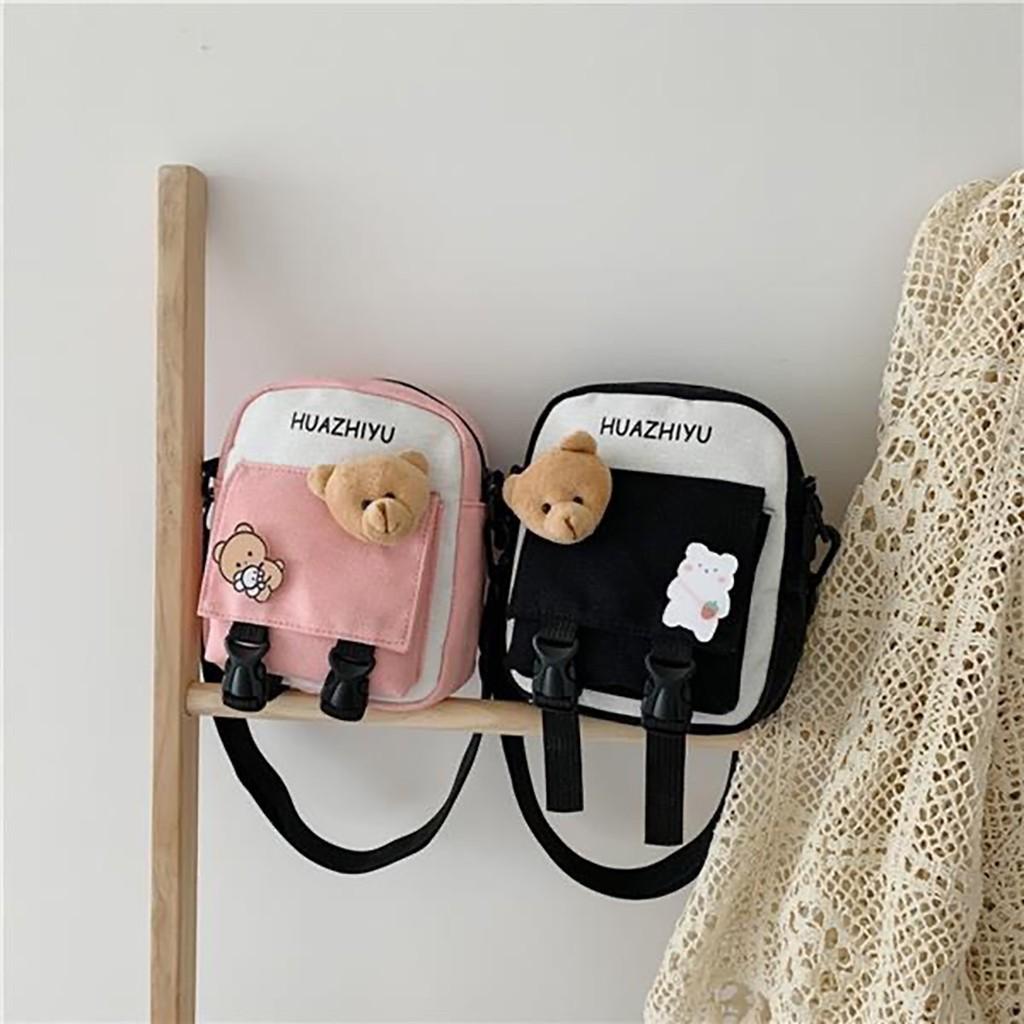 Túi tote vải canvas nữ đẹp đeo chéo đi học nhỏ gọn cute dễ thương TV01