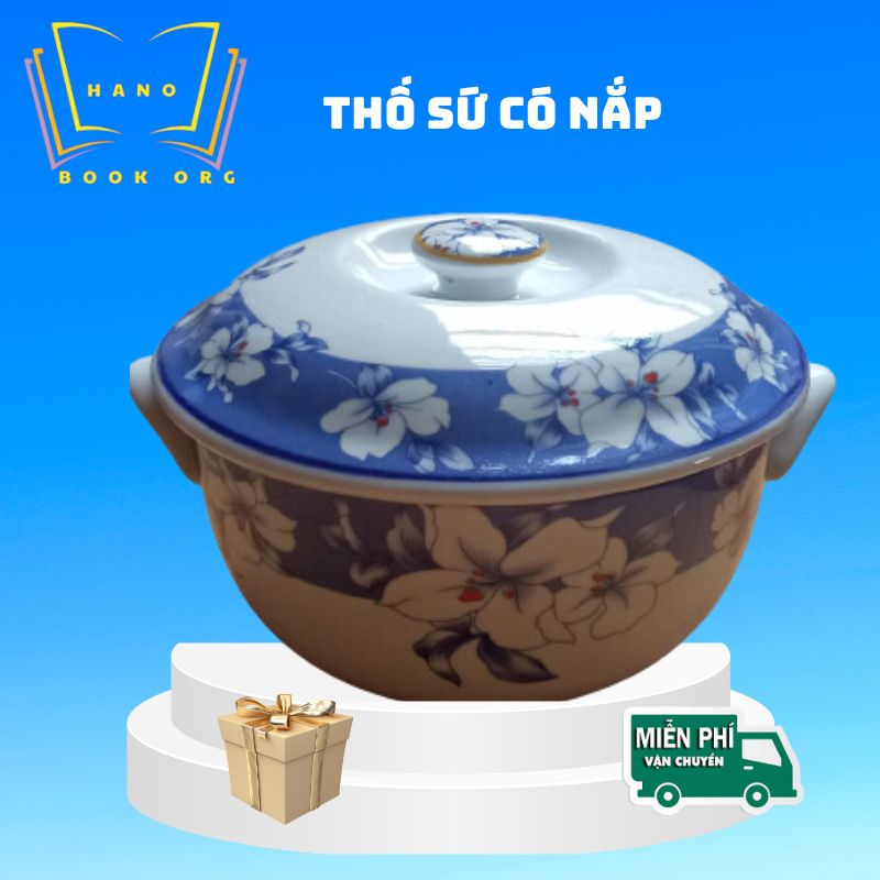 Thố sứ chưng yến dung tích 350ml có 3 màu Hồng/Xanh/Trắng
