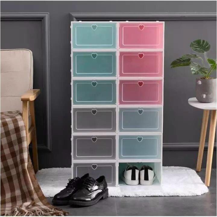 SET 3 HỘP ĐỰNG GIÀY DÉP NHỰA CỨNG CAO CẤP