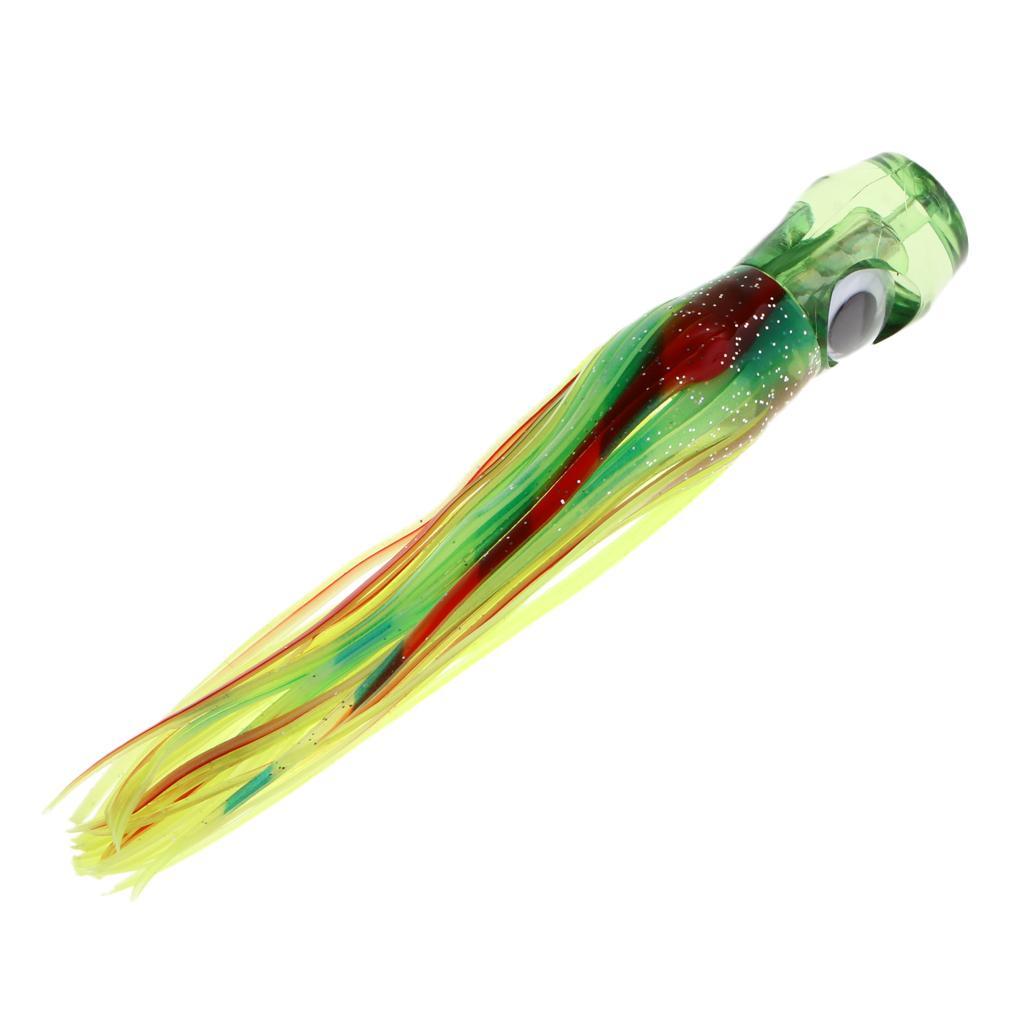 2x Squid Skirt Lure Bait Saltwater Soft Fishing Lure Hoochies 16.5cm/50g