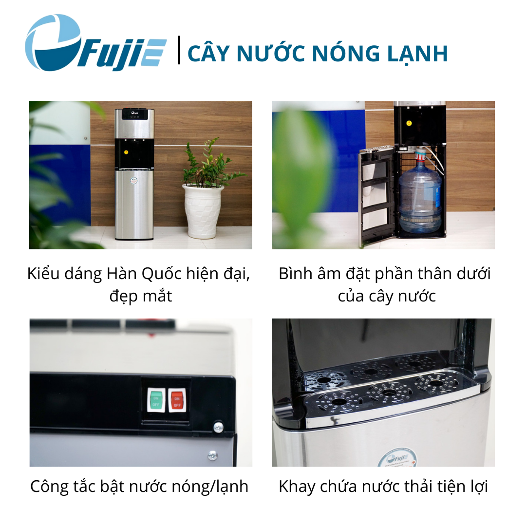 Cây nước nóng lạnh bình âm cao cấp FujiE WD7500C, làm lạnh nhanh bằng Block - Hàng chính hãng