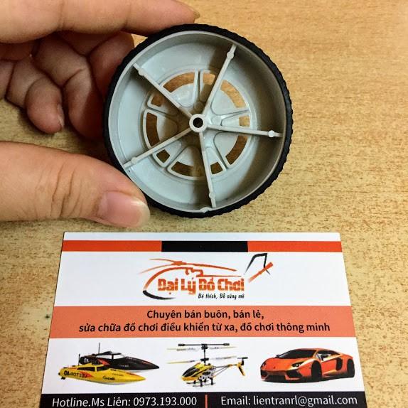 Bánh xe cao su lỗ trục 3mm đường kính 56mm dành để chế tạo