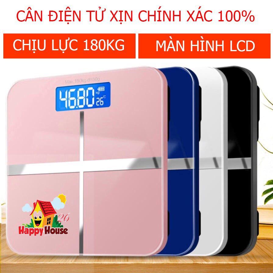 CÂN ĐIỆN TỬ IP MẶT GƯƠNG SANG CHẢNH DÙNG PIN TIỆN LỢI - CÂN SỨC KHỎE GIA ĐÌNH XỊN THEO DÕI CÂN NẶNG VÀ NHIỆT ĐỘ PHÒNG