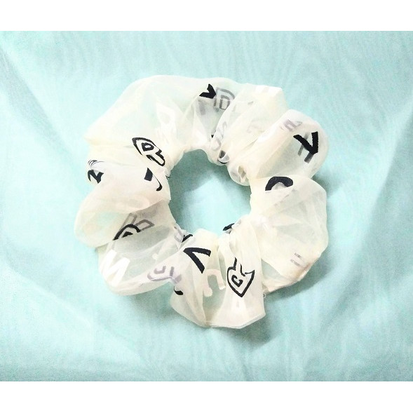 Dây cột tóc scrunchies mới mẫu chữ