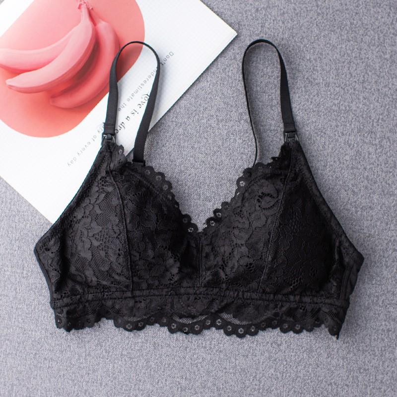 Áo lót bầu và cho con bú ren mềm không gọng đệm mỏng, bralette bầu B070