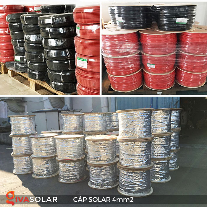 Dây cáp DC chuyên dụng cho năng lượng mặt trời GIVASOLAR DC solar 4mm2 - Cuộn 100m