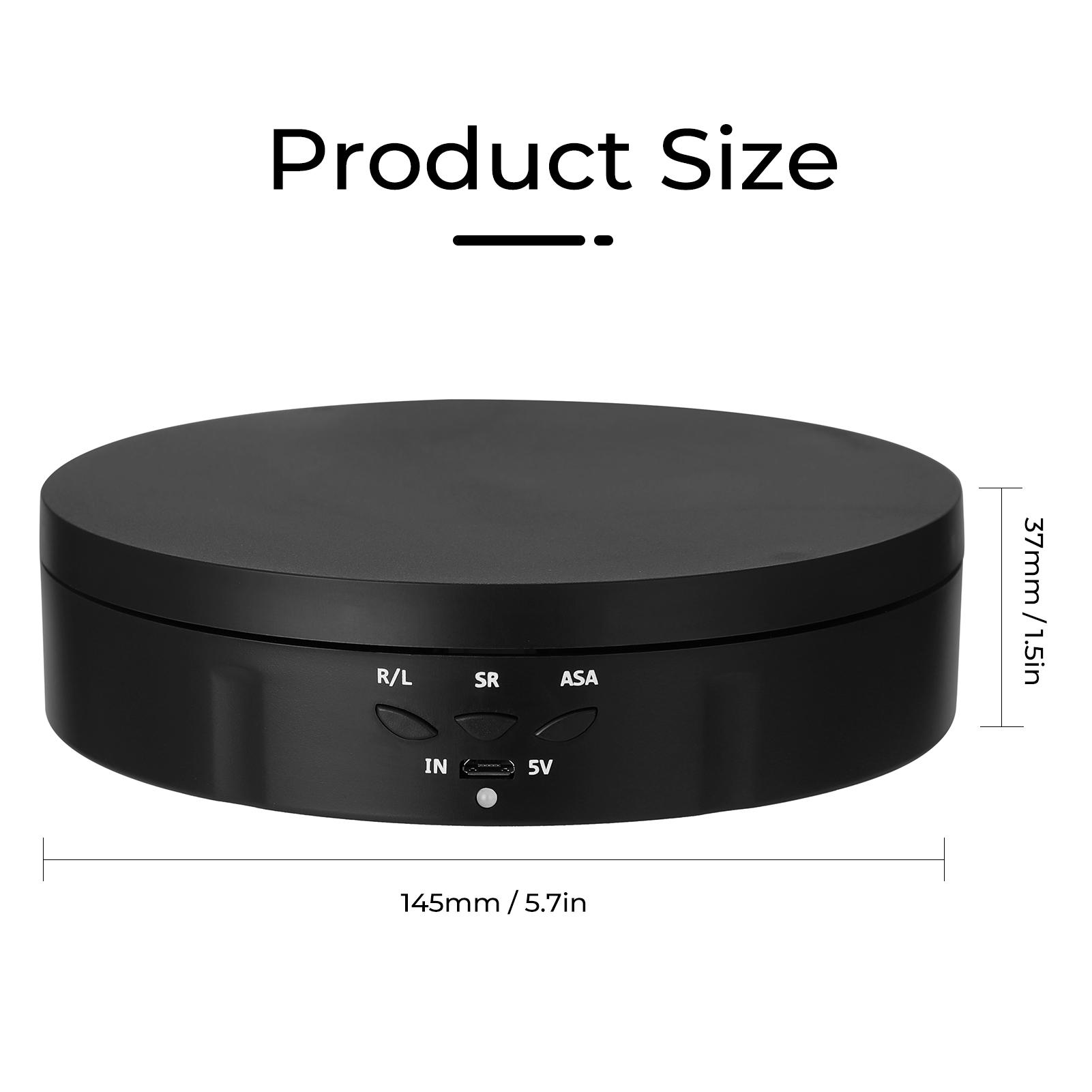360 Degree Electric Rotating Turntable Display Stand for Video Photography Props Speed Adjustable Display Turntable