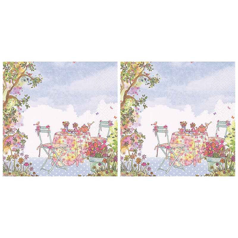 Combo 2 Khăn Giấy Ăn Trang Trí Bàn Tiệc Tissue Napkins Design Ti-Flair 363411 (33 x 33 cm)