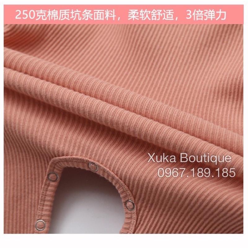 Bộ Body Kèm Tuban Cao Cấp Cho Bé 0-2 Tuổi Style Hàn Quốc Cotton Dài Tay Thu Đông Cực Đẹp