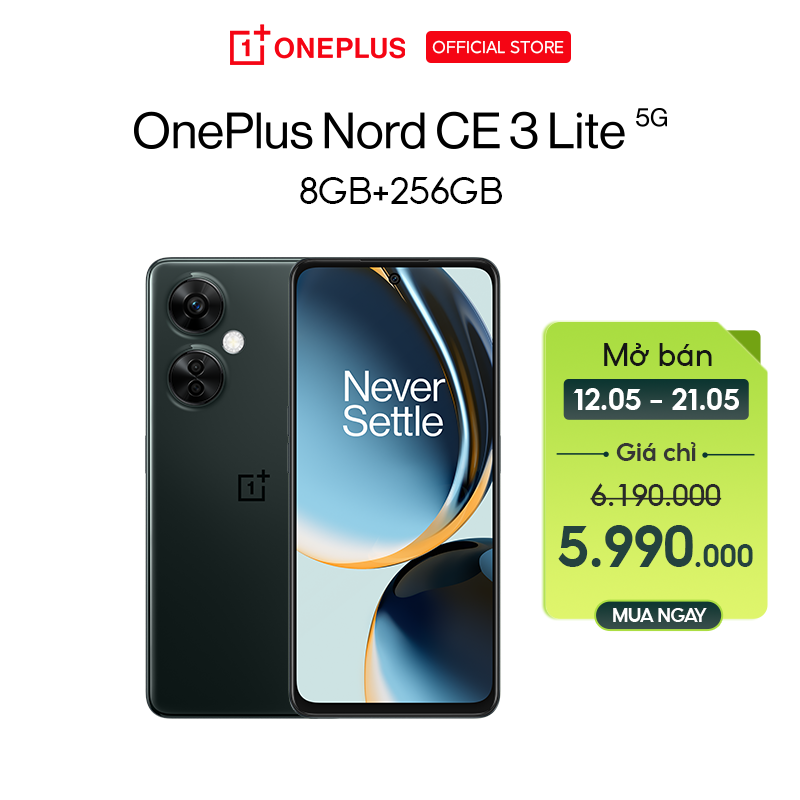 Điện Thoại OnePlus Nord CE 3 Lite | 6.72 Inch IPS LCD | 5000mAh | Snapdragon 695 5G | 8GB 256GB - Hàng Chính Hãng