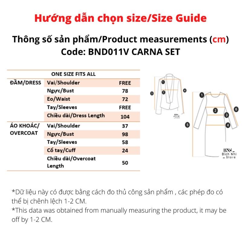 SET ÁO BLAZER & ĐẦM 2 DÂY XẾP LY- Double Breasted Lapel Neck Blazer & Cami Dress BY BNS CARNA SET BNS011V