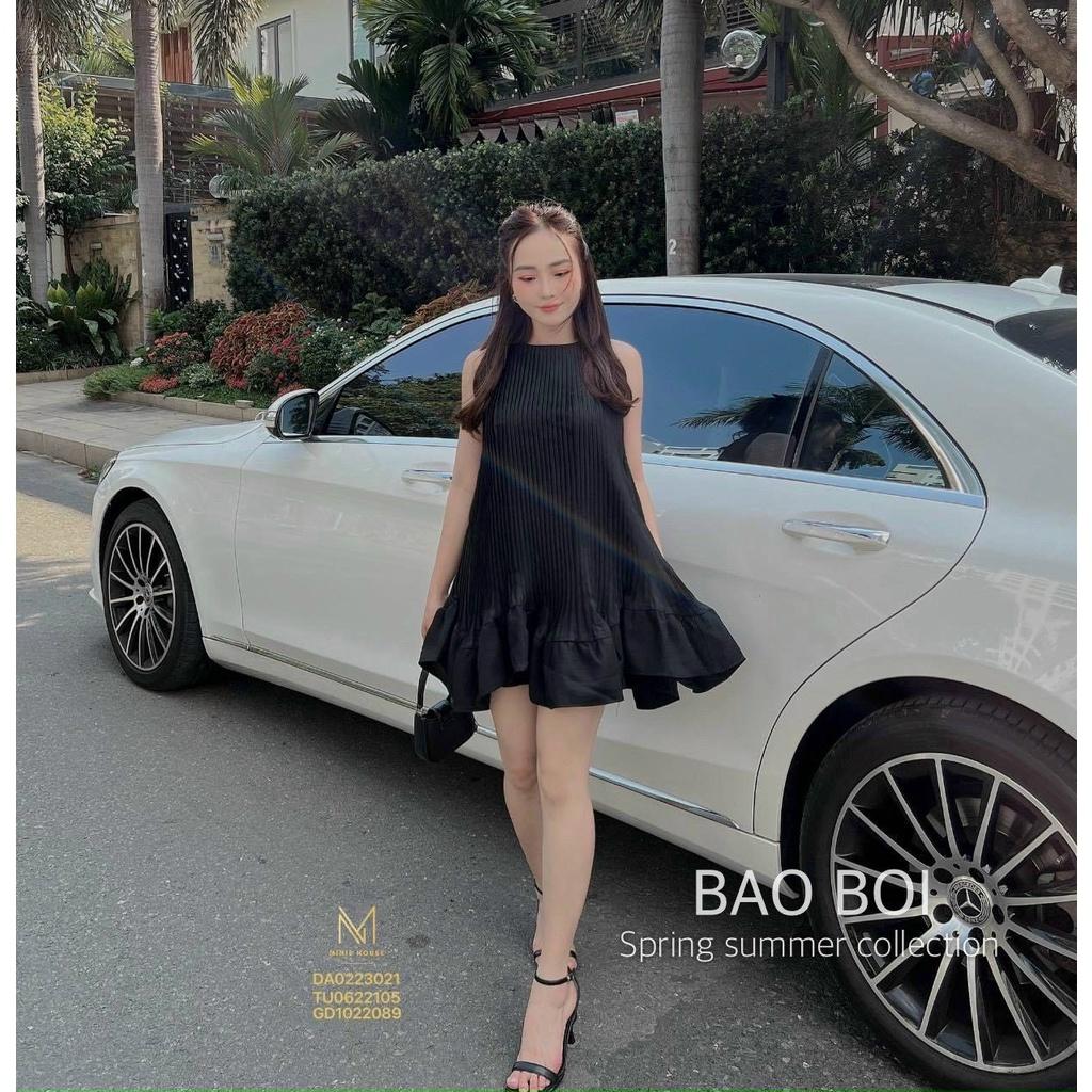 ĐẦM XẾP LY SÁT NÁCH DÁNG XÒE CỔ TRÒN CỰC XINH SIÊU PHẨM NHÀ MEOW SHOP ĐÂY Ạ
