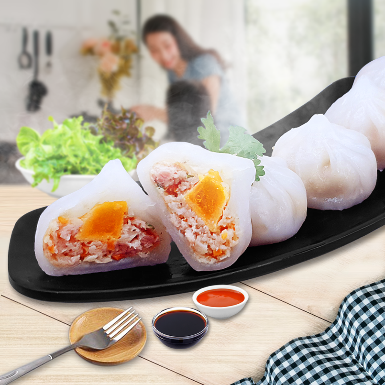 Há cảo thịt trứng muối 400gr