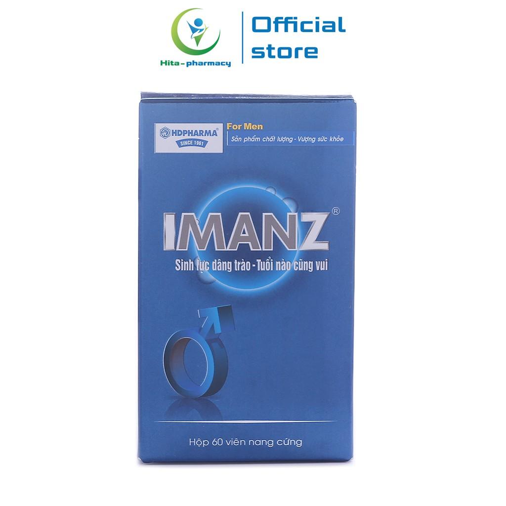 Viên uống IMANZ hỗ trợ tăng cường sinh lý nam, bổ thận, tráng dương - Chai 60 viên