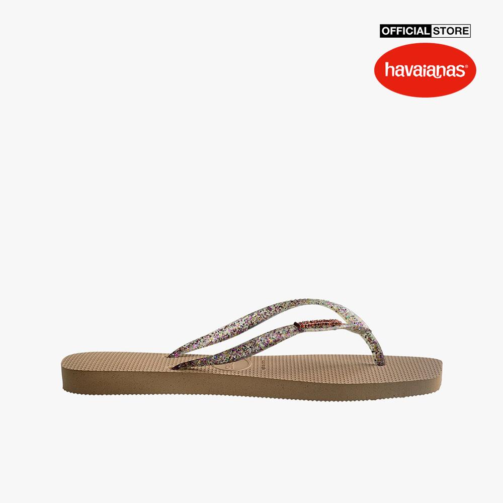 HAVAIANAS - Dép kẹp nữ Slim Square Logo Metallic 4148257