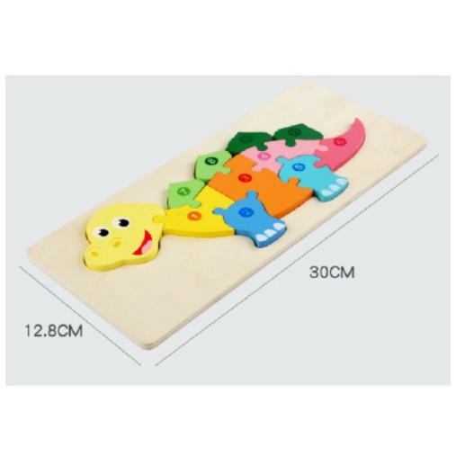 Đồ Chơi Tranh Ghép Nối Số 3D Bằng Gỗ Giúp Bé Phát Triển Tư Duy