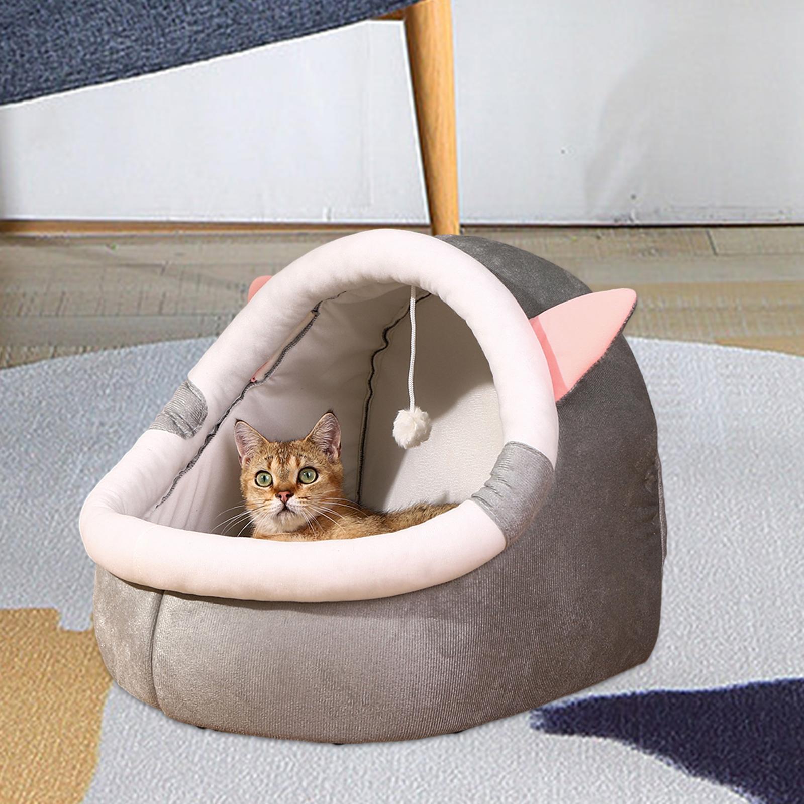 Cat Bed Cave Kennel Sleeping Semi Enclosed Pet Cat Nest for Puppy Dog Kitten