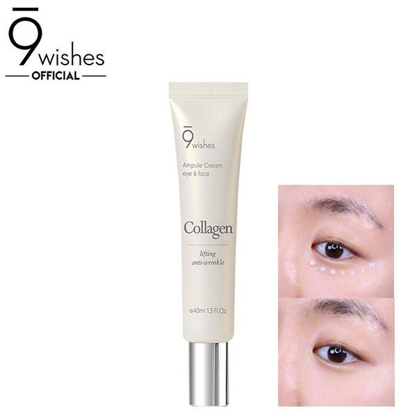 Kem Mắt 9 Wishes Collagen Ampule Eye &amp; Face Cream 40ml