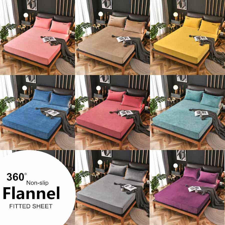 WOSTAR Mùa Đông Ấm Chắc Chắn Dép Nỉ Bedsheet Thun Trang Bị Tấm Nệm Bụi Bảo Vệ Nhà Dệt May Cao Cấp Chăn Ga Gối