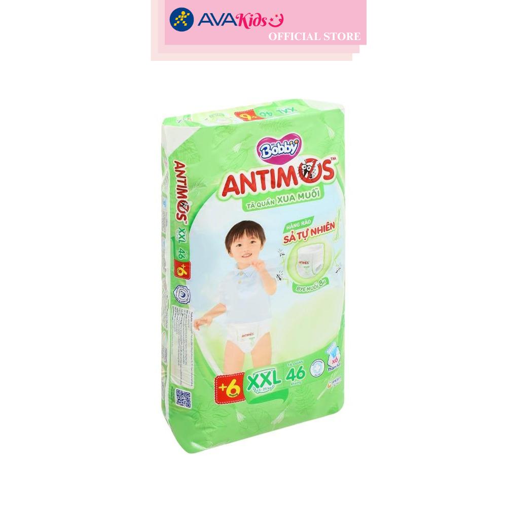 Tã quần Bobby Antimos xua muỗi size XXL 46 + 6 miếng (15 - 25 kg)