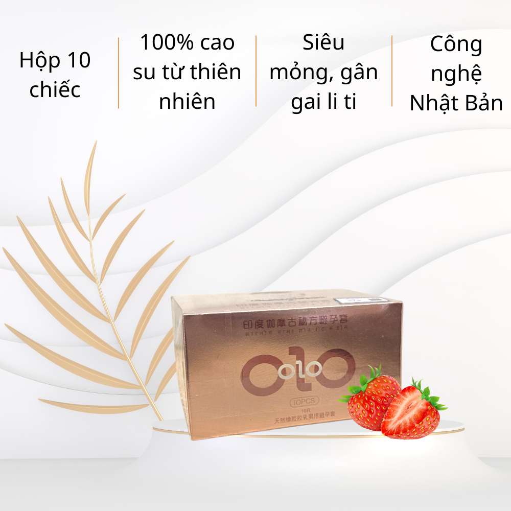 Bao cao su OLO gân gai India Gamma Formola, nhiều gel bôi trơn, kéo dài thời gian quan hệ - Hộp 10 bcs