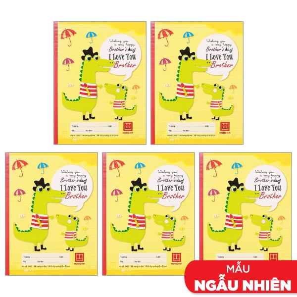 Combo 5 Vở Family 4 Ô Ly 96 Trang ĐL 70g/m2 - Hồng Hà 0407 (Mẫu Màu Giao Ngẫu Nhiên)