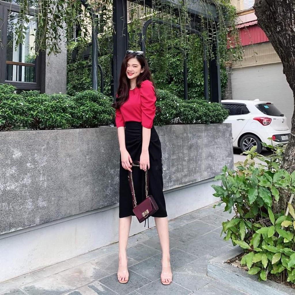 CHÂN VÁY CHỮ A DÂY RÚT SIÊU XINH