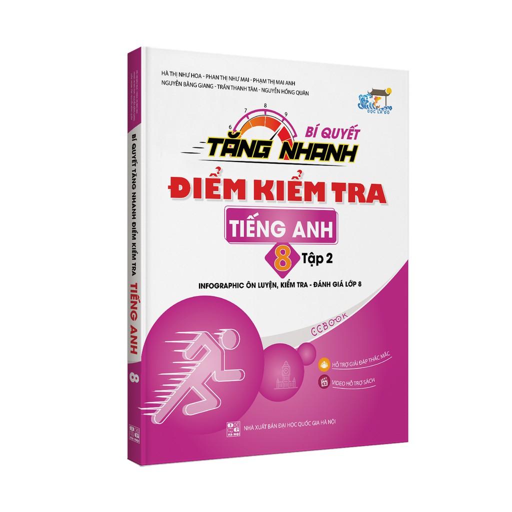 Sách - Combo Bí quyết tăng nhanh điểm kiểm tra Toán Văn Anh lớp 8 - Tập 2