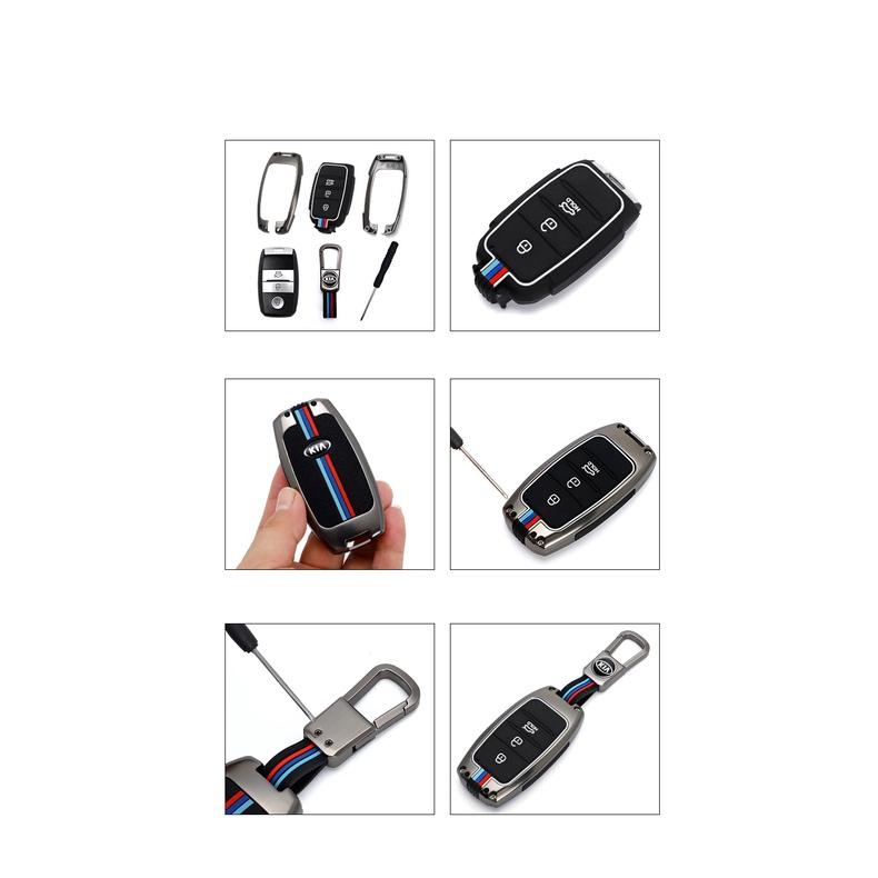 Ốp Bảo Vệ Chìa Khóa Dành Cho Xe Kia Morning, K3, Rondo, Rio, Soluto, Sorento Hợp Kim Kẽm