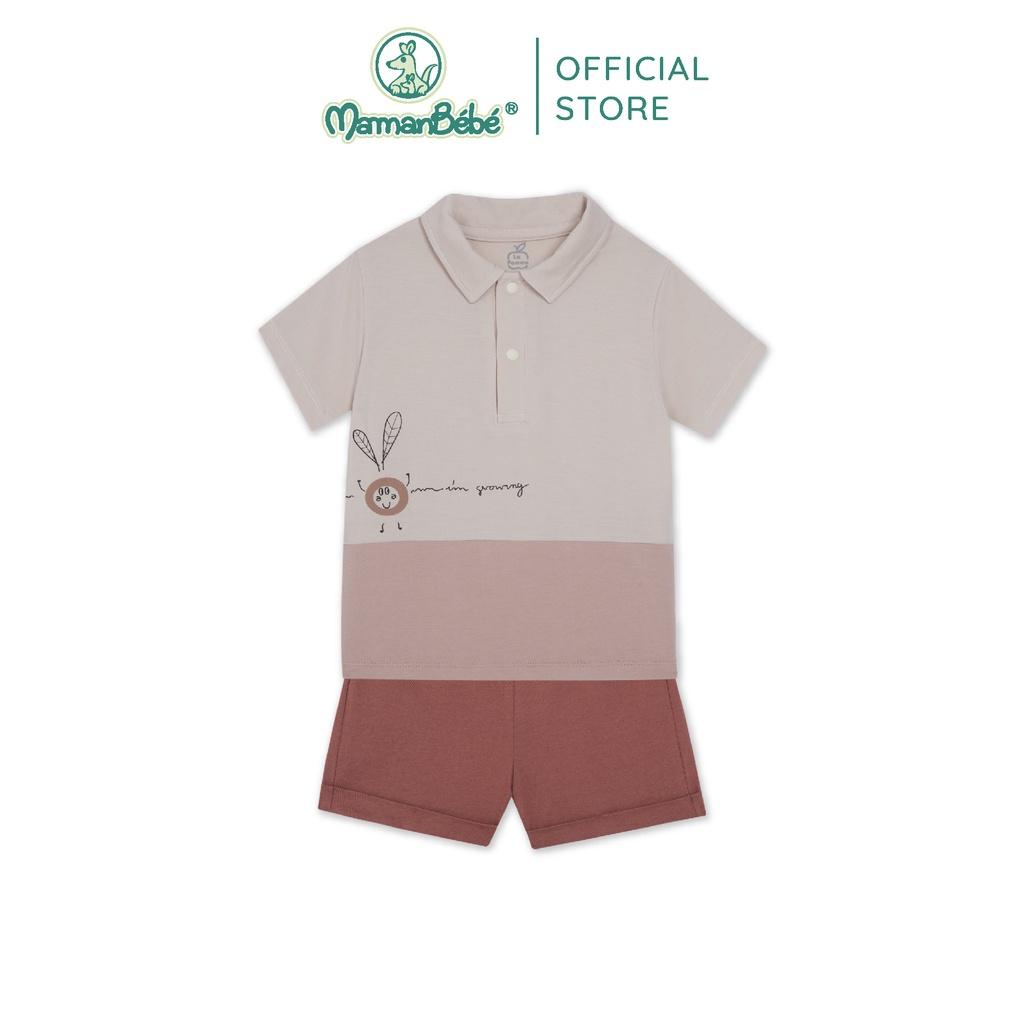 Bộ cộc tay La Pomme polo mầm cây