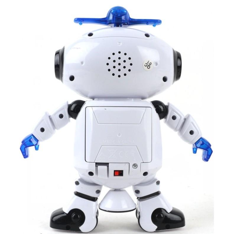 Robot thông minh xoay 360 độ có đèn phát nhạc