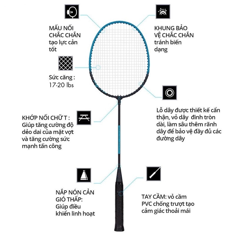 Vợt cầu lông Y0NEX khung carbon, dây căng sẵn 8,5kg màu ngẫu nhiên 1 cây