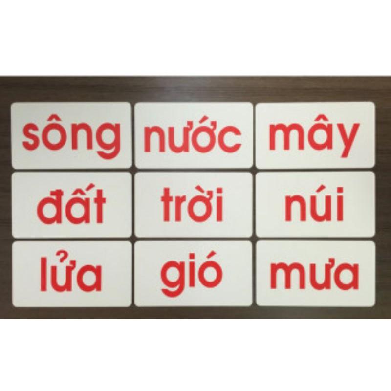 Thẻ học thông minh Flashcard size A5 dày to nhất dạy trẻ thế giới xung quanh và dạy trẻ tập