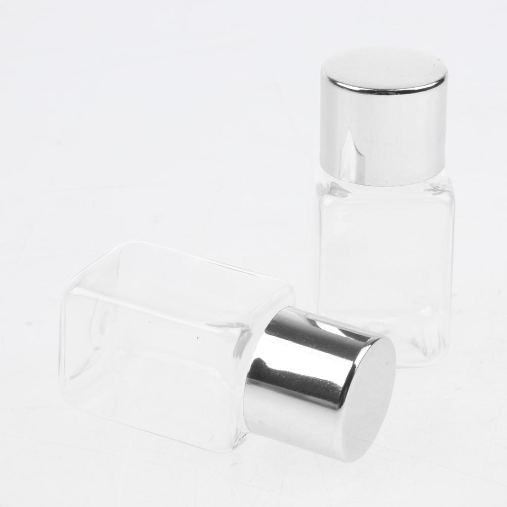6pcs Transparent Refillable Empty Essential Oil Bottles Cosmetic Container Holder 10ml