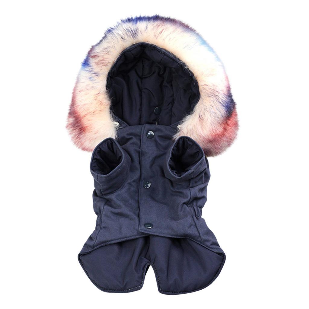 Elasticated  Collar Dog Coat Winter Small Pet Cat Jacket Clothes Apparel