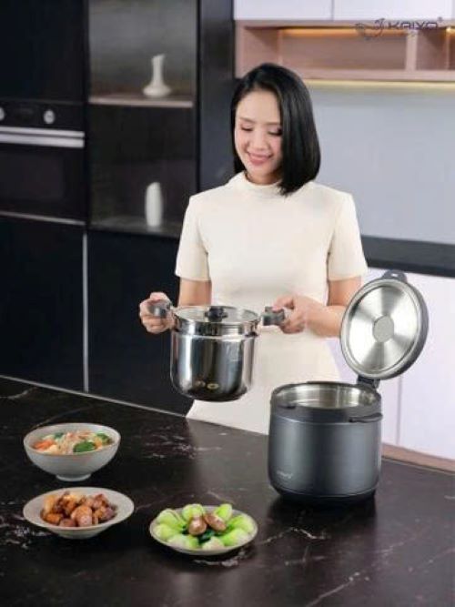 Nồi ủ chân không 2 tay cầm Kitchen Mate Kaiyo KTC-6902, dung tích 4,5L hàng chính hãng