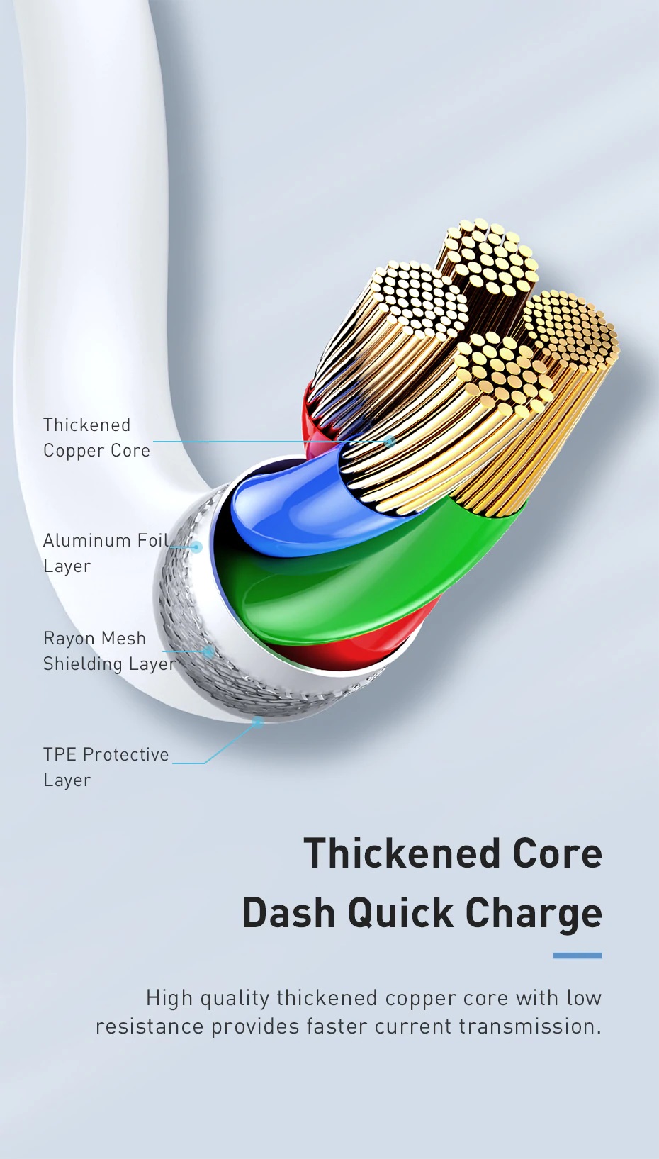 Cable Type-C to Lighting PD 18W Baseus Mini White - Hàng chính hãng