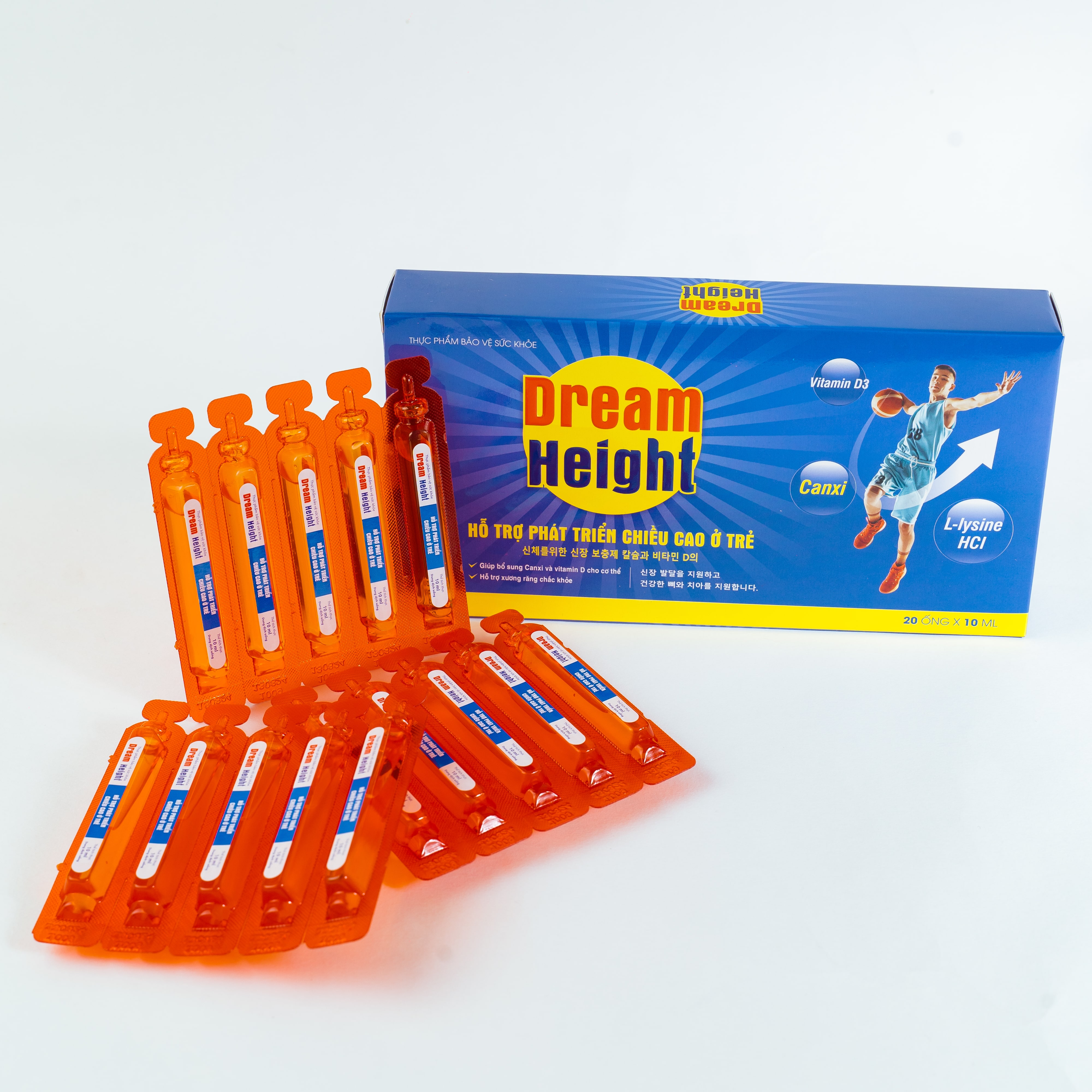 Thực phẩm Siro hỗ trợ tăng chiều cao Dream Height - Hộp 20 Ống