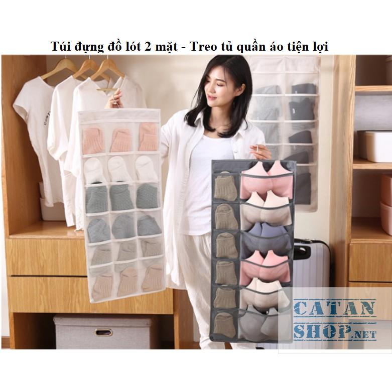 Túi treo đồ lót mặt 30 ngăn tiện ích, túi treo tủ quần áo nhiều ngăn 30 ngăn và 15 ngăn hàng xuất nhật ( chọn màu)
