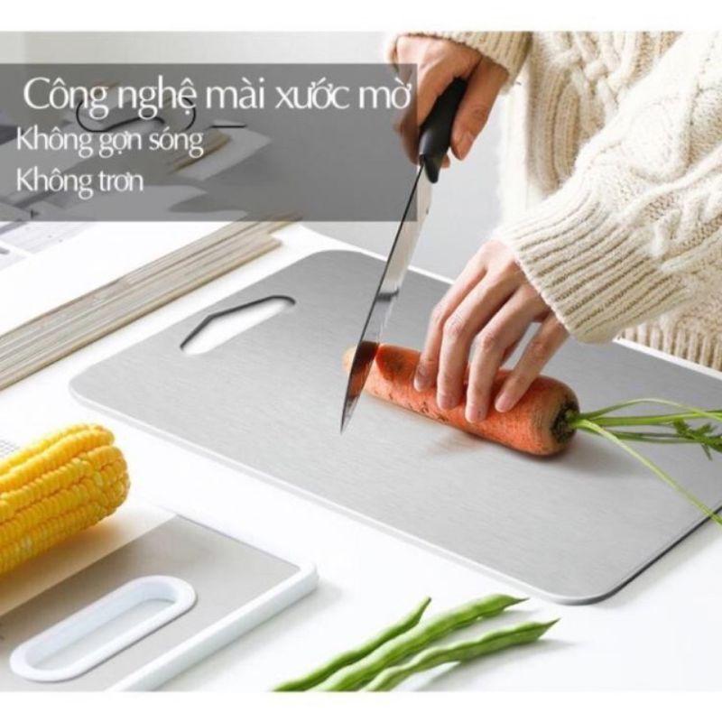 Thớt Kháng Khuẩn Inox 304 Cao Cấp Cường Lực Chống Ẩm Mốc An Toàn Cho Sức Khoẻ