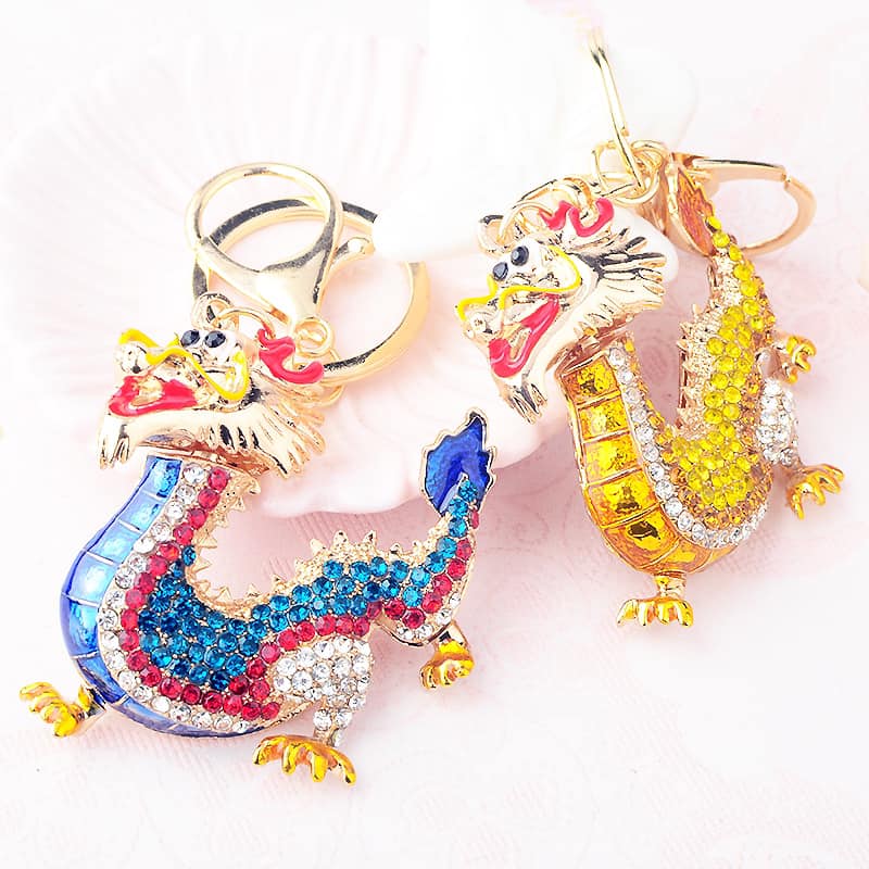 Combo 02 móc khóa hongkong con rồng