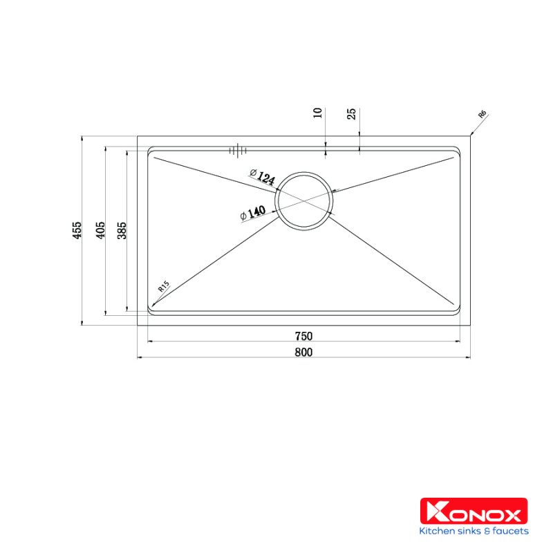 Chậu rửa bát inox KONOX Workstation – Undermount sink KN8046SU